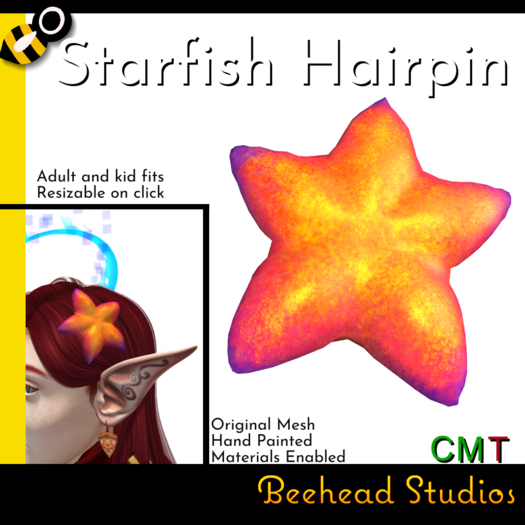 Starfish Hairpin