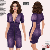 ZIPPED DRESS,CL&MESH BODY