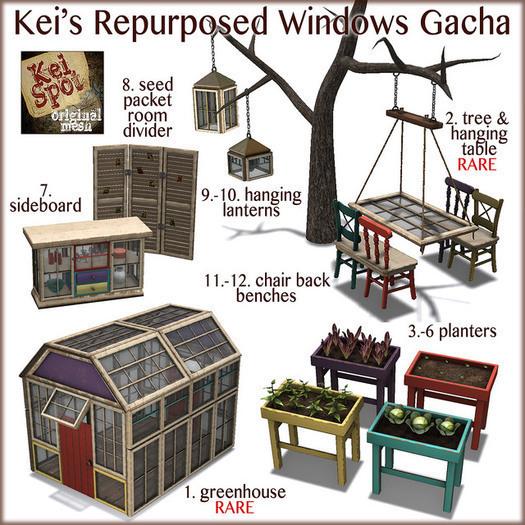 8. Kei's Repurposed Window Gacha (room divider)