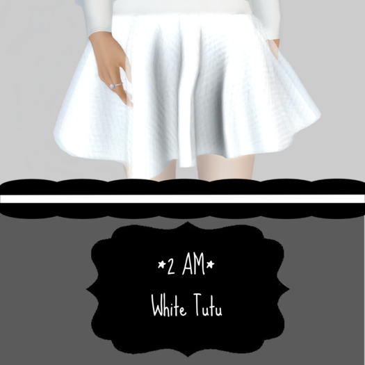 *2 AM* Modesty White Tutu