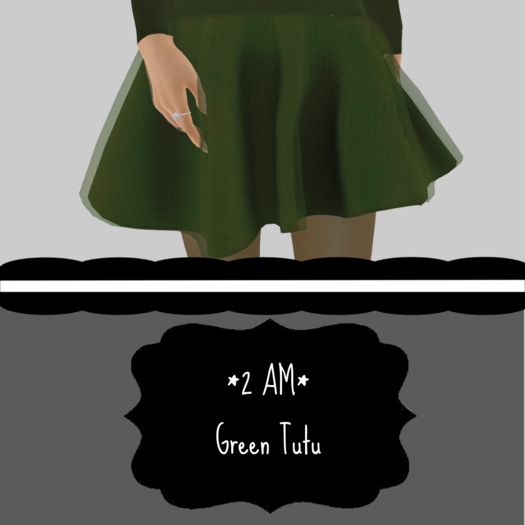 *2 AM* Modesty Green Tutu