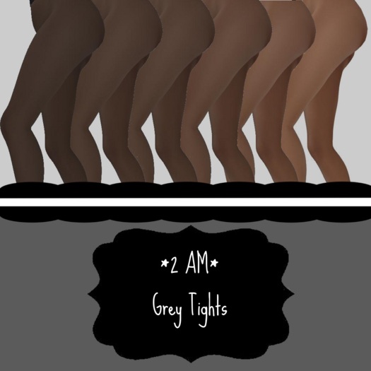 *2 AM* Modesty Tights- Grey