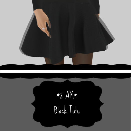 *2 AM* Modesty Black Tutu