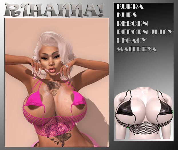.iAmH3r! - R1hanna! Top - Black Net