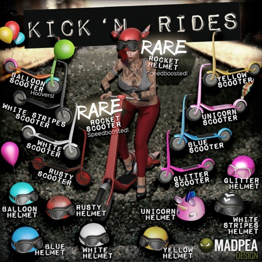 MadPea Kick 'n Ride - Yellow Helmet