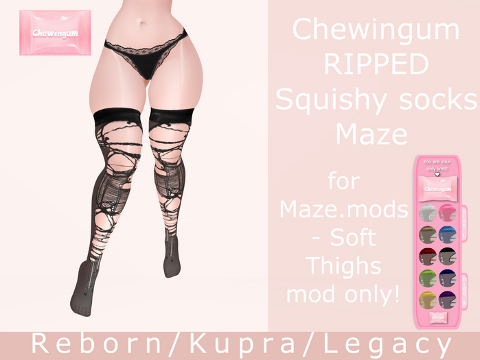 Chewingum RIPPED Squishy socks Maze Reborn/Kupra/Legacy/Maitreya FATPACK