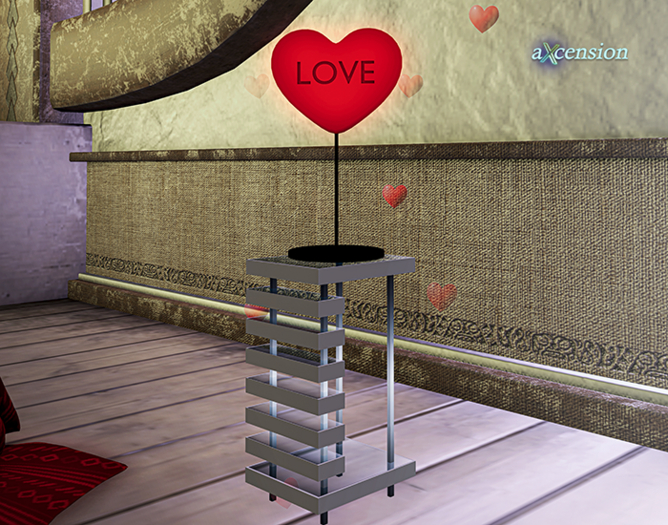 aX: Modern Love Heart Table Decoration