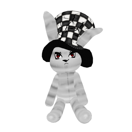 Bunny Tophat Grey Stitch