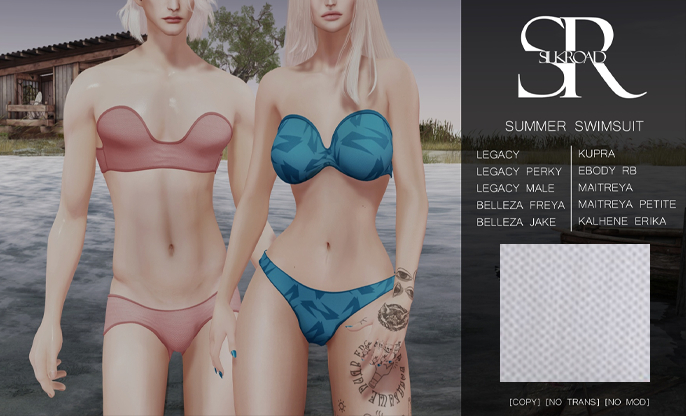 {Silk Road}  Summer swimsuit - white