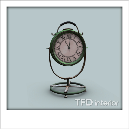 [TFD] interior  - Vintage Clock (GREEN)