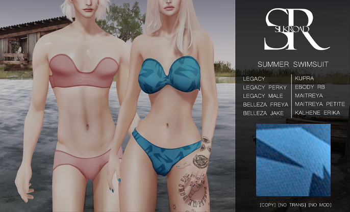 {Silk Road}  Summer swimsuit -  blue