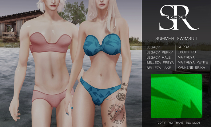 {Silk Road}  Summer swimsuit - toxic