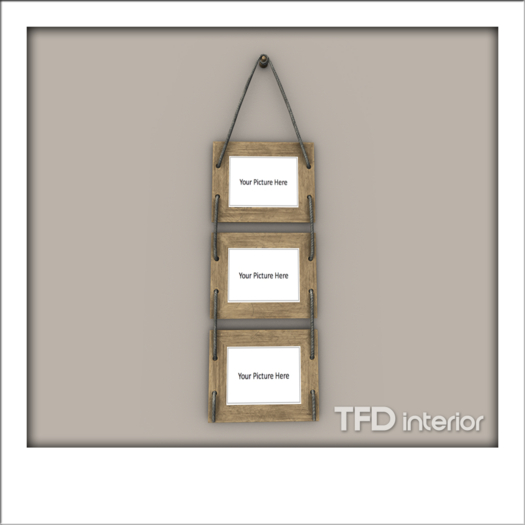 [TFD] interior - 3 hanging Frames (red oak)