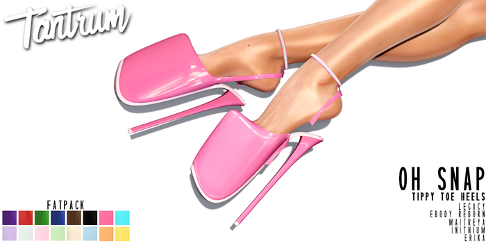 Tantrum - Oh Snap Tippy Toe Heels - Fatpack  DEMO