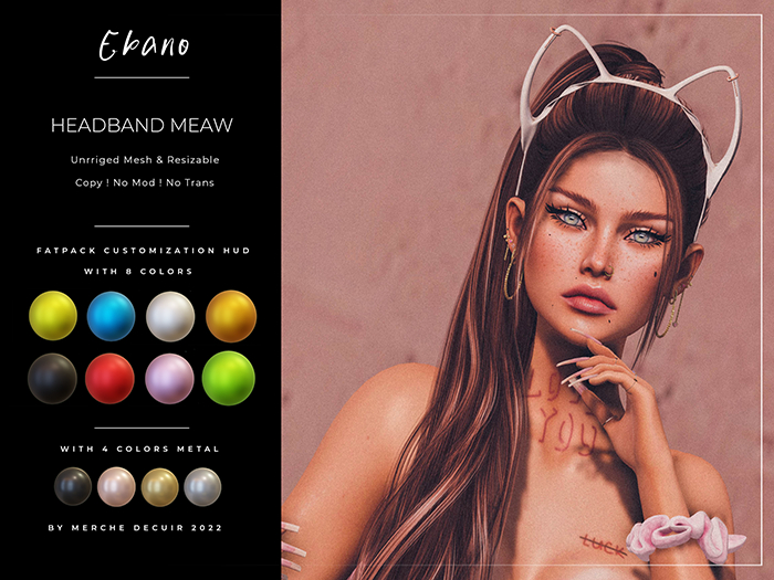 Ebano- Headband Meaw(RED)