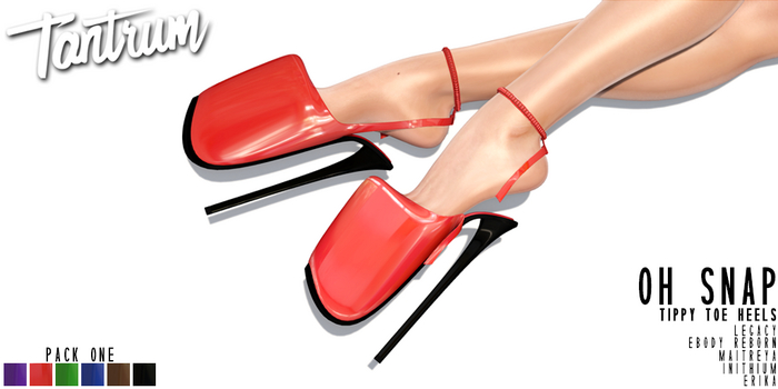 Tantrum - Oh Snap Tippy Toe Heels - Pack One 