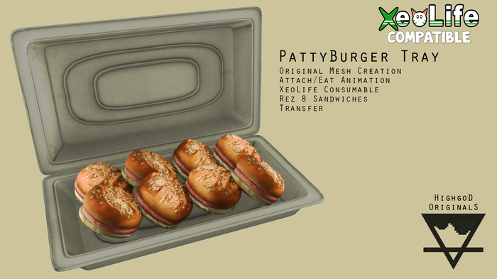 Patty Burger Party Tray [ XeoLife ]