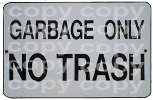 Sign Crazy Trash