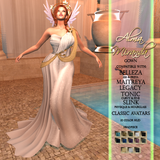greek goddess evening dress Golden Goddess Adult Costume Medium main image 1