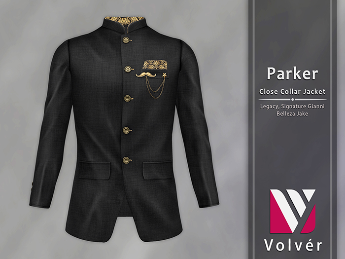 //Volver// Parker close collar Jacket - Black