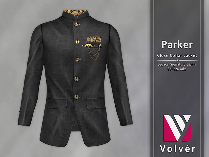 //Volver// Parker close collar Jacket - Gray
