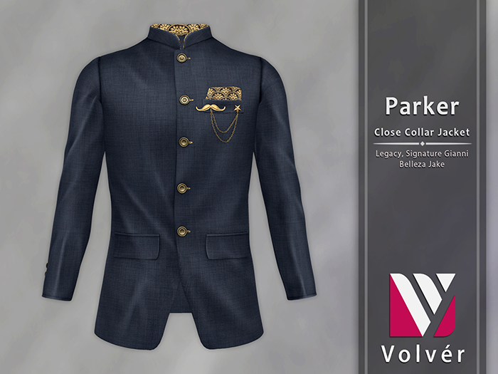 //Volver// Parker close collar Jacket - Slategray