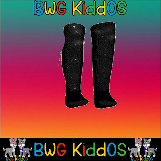 ~BWG~ BLACK SPARKLE (SOCKS) - Bebe Youth
