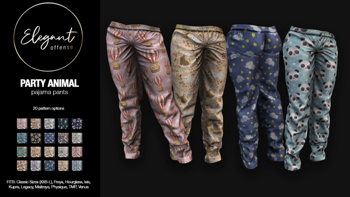 Elegant Offense: Party Animal Pants Fatpack {add me}