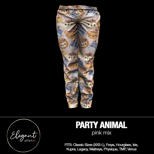 Elegant Offense: Party Animal Pants Pink Mix {add me}