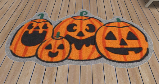 Rug- Pumpkin Gray Trim