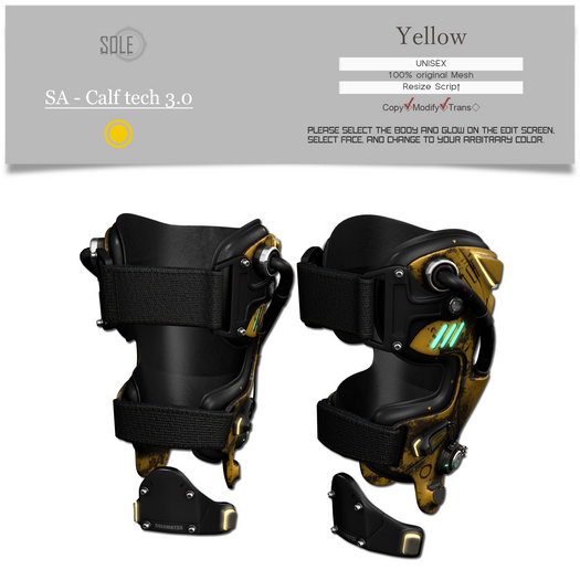 :::SOLE::: SA - Calf tech 3.0 (Yellow)