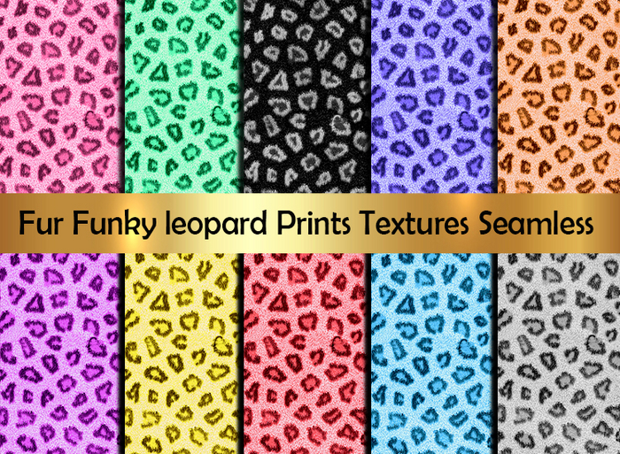 Fur Funky leopard Prints Textures Seamless