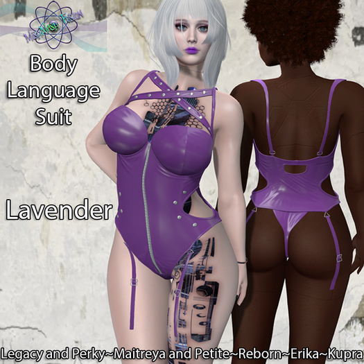 ~*MF*~ Body Language Suit - Lavender (Add or Rez)