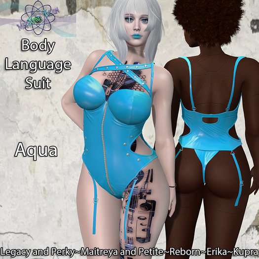 ~*MF*~ Body Language Suit - Aqua (Add or Rez)