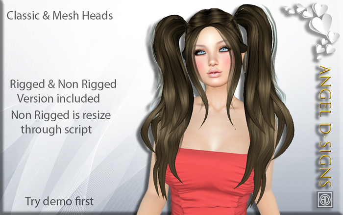 AD Rigged Mesh Hair Marley Medium Brown 
