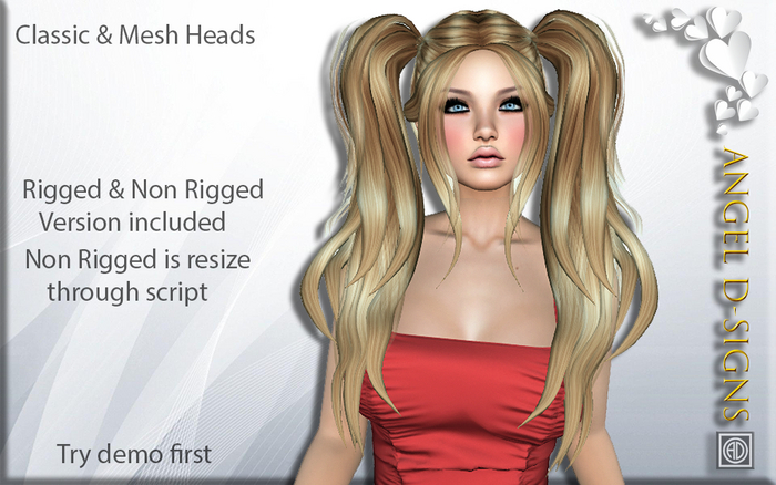 AD Rigged Mesh Hair Marley Copper