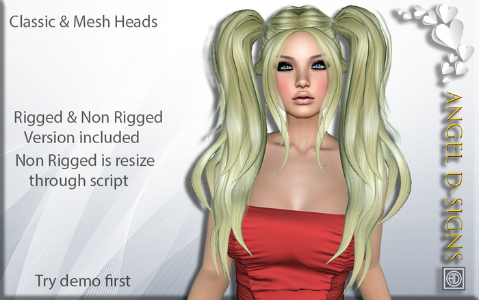 AD Rigged Mesh Hair Marley Blonde
