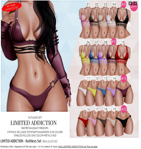 16 Limited Addiction - Ruthless Panty Red