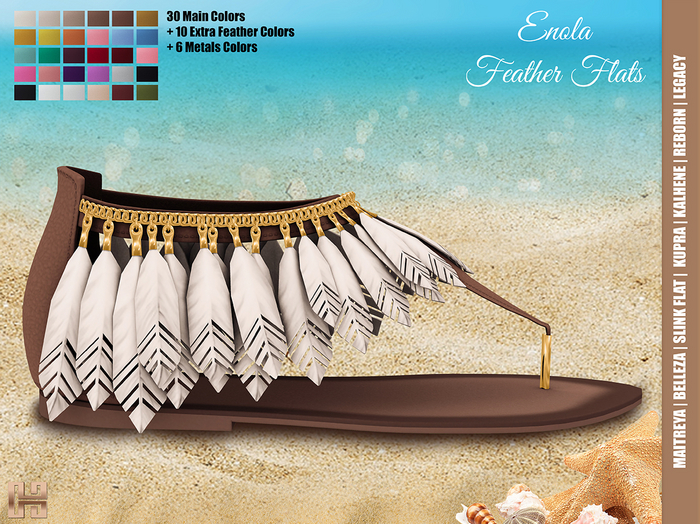 [hh] Enola Feather Flats