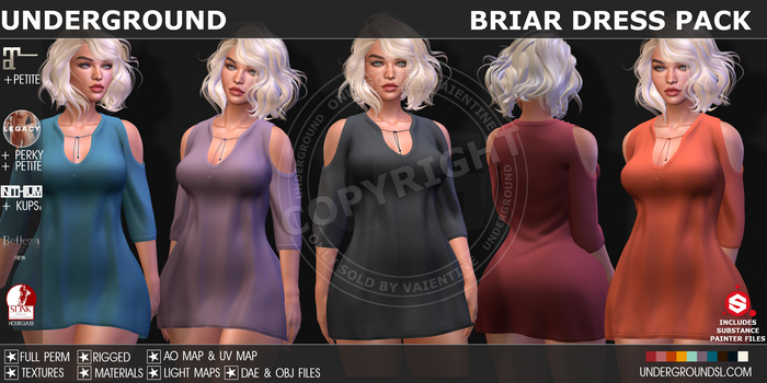 [UG MESH] BRIAR DRESS PACK (DAE) - FULL PERM