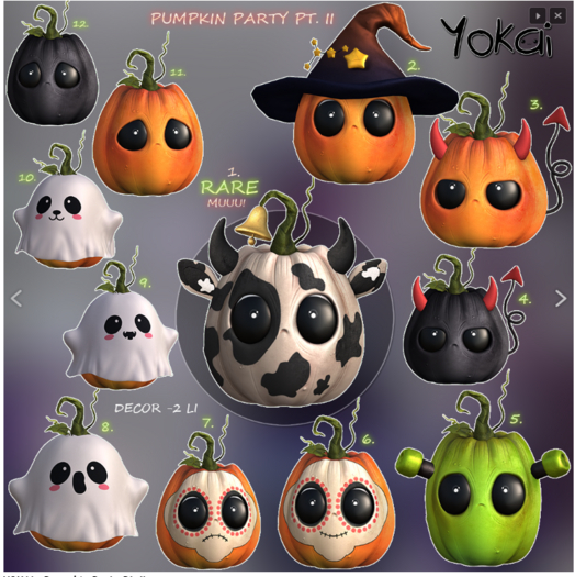 7.YOKAI - Pumpkin Party Pt. II - Sugar Skull (sad)