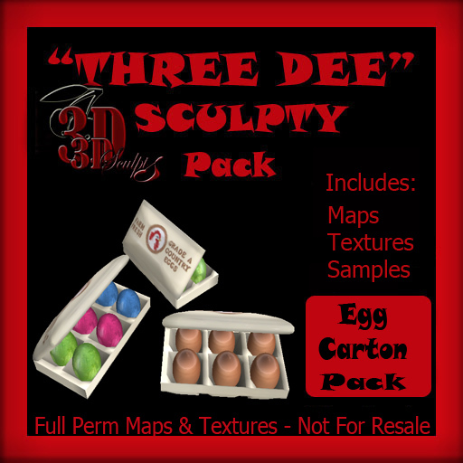"Three Dee " Egg Carton Sculpty Pack