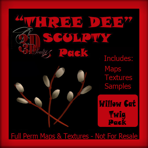 "Three Dee " Willow Cat Twig Sculpty Pack