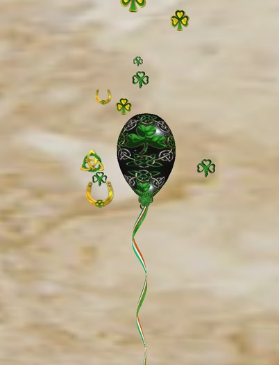 Zarz Balloon 1 St Patrick Clover Celtic Design w/Poofer Box