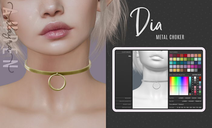[KA][Dia Metal Choker & HUD]