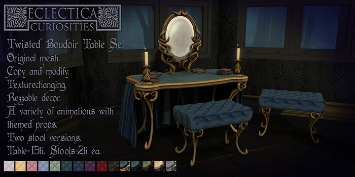 Eclectica- Twisted Boudoir Table Set