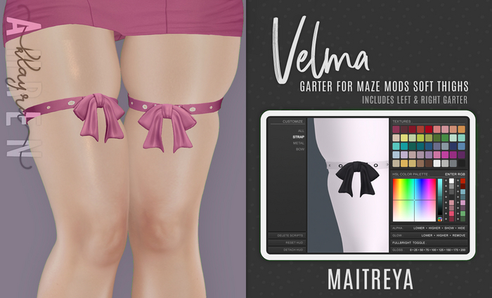 [KA][Velma Garters & HUD][Fabric][Maitreya]