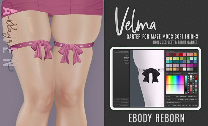 [KA][Velma Garters & HUD][Fabric][eBody Reborn]