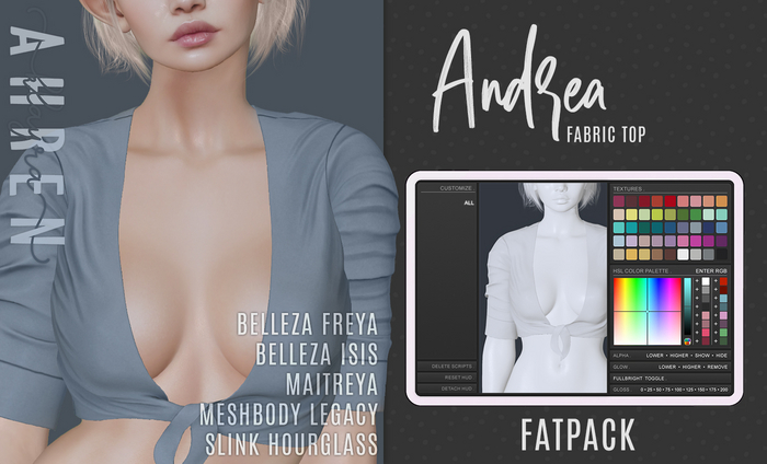[KA][Andrea Top & HUD][Fabric][FATPACK]