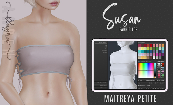 [KA][Susan Top & HUD][Fabric][Maitreya Petite]